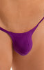 M55 - Mens Stuffit Pouch G String Swimsuit - Solid Sheer Semi Sheer 2558 Grape - Skinzwear