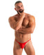M55 - Mens Stuffit Pouch G String Swimsuit - Solid Sheer Semi Sheer 2578 Candy - Skinzwear