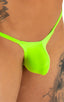 M55 - Mens Stuffit Pouch G String Swimsuit - Solid Sheer Semi Sheer 5536 Lime - Skinzwear