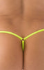 M55 - Mens Stuffit Pouch G String Swimsuit - Solid Sheer Semi Sheer 5538 Neon chartreuse - Skinzwear