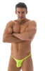 M55 - Mens Stuffit Pouch G String Swimsuit - Solid Sheer Semi Sheer 5538 Neon chartreuse - Skinzwear