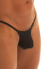 M55 - Mens Stuffit Pouch G String Swimsuit - Solid Sheer Semi Sheer 8567 Black - Skinzwear