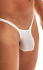 M55 - Mens Stuffit Pouch G String Swimsuit - Solid Sheer Semi Sheer 8568 White - Skinzwear