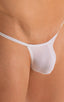 M55 - Mens Stuffit Pouch G String Swimsuit - Solid Sheer Semi Sheer 8568 White - Skinzwear