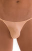 M55 - Mens Stuffit Pouch G String Swimsuit - Solid Sheer Semi Sheer 8569 Nude - Skinzwear
