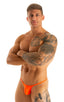 M55 - Mens Stuffit Pouch G String Swimsuit - Solids 6402 Blazing orange - Skinzwear