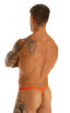 M55 - Mens Stuffit Pouch G String Swimsuit - Solids 6402 Blazing orange - Skinzwear