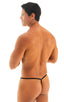 M55 - Mens Stuffit Pouch G String Swimsuit - Solids 6407 Black - Skinzwear