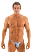 M55 - Mens Stuffit Pouch G String Swimsuit - Solids 9854 Dreamwave blue - Skinzwear
