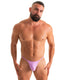 M55 - Mens Stuffit Pouch G String Swimsuit - Solids 9877 Amethyst Blush - Skinzwear