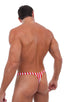 M56 - Mens Pouch Enhanced Pistol Thong Bikini - Prints 5115 - 5106 Stars on navy - Red/white stripes - Skinzwear