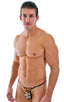 M57 - Mens Skinny Side Skimpy Back Bikini - Mesh 4503 Tiger - Skinzwear