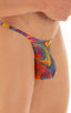 M57 - Mens Skinny Side Skimpy Back Bikini - Mesh 6520 Neon on dali - Skinzwear