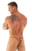 M57 - Mens Skinny Side Skimpy Back Bikini - Mesh 6520 Neon on dali - Skinzwear