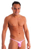 M57 - Mens Skinny Side Skimpy Back Bikini - Metallics 9819 Bubblegum - Skinzwear