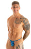 M57 - Mens Skinny Side Skimpy Back Bikini - Prints 3152 Blue leopard - Skinzwear