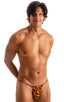 M57 - Mens Skinny Side Skimpy Back Bikini - Prints 3153 Golden leopard - Skinzwear