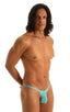 M57 - Mens Skinny Side Skimpy Back Bikini - Solid Sheer Semi Sheer 2576 Sky - Skinzwear
