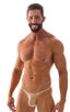 M57 - Mens Skinny Side Skimpy Back Bikini - Solid Sheer Semi Sheer 8569 Nude - Skinzwear