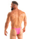 M57 - Mens Skinny Side Skimpy Back Bikini - Solid Sheer Semi Sheer 9885 Siren pink - Skinzwear