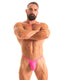 M57 - Mens Skinny Side Skimpy Back Bikini - Solid Sheer Semi Sheer 9885 Siren pink - Skinzwear