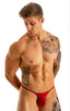 M57 - Mens Skinny Side Skimpy Back Bikini - Solids 3450 Ruby red - Skinzwear
