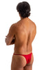 M57 - Mens Skinny Side Skimpy Back Bikini - Solids 3450 Ruby red - Skinzwear