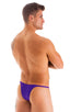 M57 - Mens Skinny Side Skimpy Back Bikini - Solids 3453 Royal purple - Skinzwear