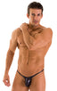 M57 - Mens Skinny Side Skimpy Back Bikini - Wet Look 0007 Black - Skinzwear