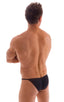 M58 - Mens Micro Pouch Scrunchy Back Bikini - Solid Sheer Semi Sheer 8567 Black - Skinzwear