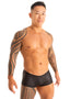 M61 - Mens Low Square Cut Swim Trunks - Metallics 4850 Black - Skinzwear
