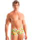 M61 - Mens Low Square Cut Swim Trunks - Prints 9879 Pina colada - Skinzwear
