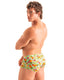 M61 - Mens Low Square Cut Swim Trunks - Prints 9879 Pina colada - Skinzwear