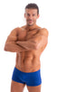 M61 - Mens Low Square Cut Swim Trunks - Solids 3451 Imperial blue - Skinzwear