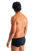 M61 - Mens Low Square Cut Swim Trunks - Solids 6407 Black - Skinzwear