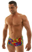 M61 - Mens Low Square Cut Swim Trunks - Tan Through 2752 Technicolor - Skinzwear