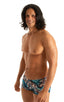 M61 - Mens Low Square Cut Swim Trunks - Tan Through 4750 Aqua leopard - Skinzwear
