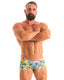 M61 - Mens Low Square Cut Swim Trunks - Tan Through 9859 Lilly lagoon - Skinzwear