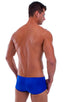 M61 - Mens Low Square Cut Swim Trunks - Wet Look 0003 Royal blue - Skinzwear