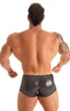 M61POS - Mens Posing NPC IFBB Physique Low Cut Short - Metallics 9852 Black ice - Skinzwear