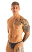 M63 - Mens Classic Brazilian 3/4 Back Bikini - Mesh 4554 Shadow peep show - Skinzwear