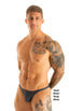 M63 - Mens Classic Brazilian 3/4 Back Bikini - Mesh 4554 Shadow peep show - Skinzwear