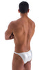 M63 - Mens Classic Brazilian 3/4 Back Bikini - Metallic 5813 Chrome silver - Skinzwear