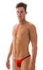 M63 - Mens Classic Brazilian 3/4 Back Bikini - Metallic 9811 Red - Skinzwear