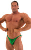M63 - Mens Classic Brazilian 3/4 Back Bikini - Metallic 9820 Kelly green - Skinzwear