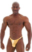 M63 - Mens Classic Brazilian 3/4 Back Bikini - Metallics 5812 Metallic liquid gold - Skinzwear