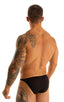 M63 - Mens Classic Brazilian 3/4 Back Bikini - Solid Sheer Semi Sheer 8567 Black - Skinzwear