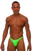 M63 - Mens Classic Brazilian 3/4 Back Bikini - Solids 1474 Neon lime - Skinzwear