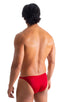 M63 - Mens Classic Brazilian 3/4 Back Bikini - Solids 3450 Ruby red - Skinzwear