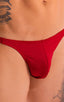 M63 - Mens Classic Brazilian 3/4 Back Bikini - Solids 3450 Ruby red - Skinzwear